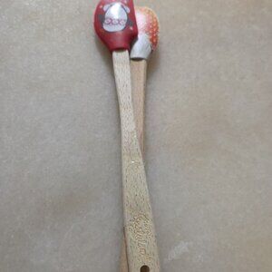 2 CHRISTMAS WINTER Penguin And SANTA MINI 8.5" SILICONE SPATULA TOVOLO SPATULART